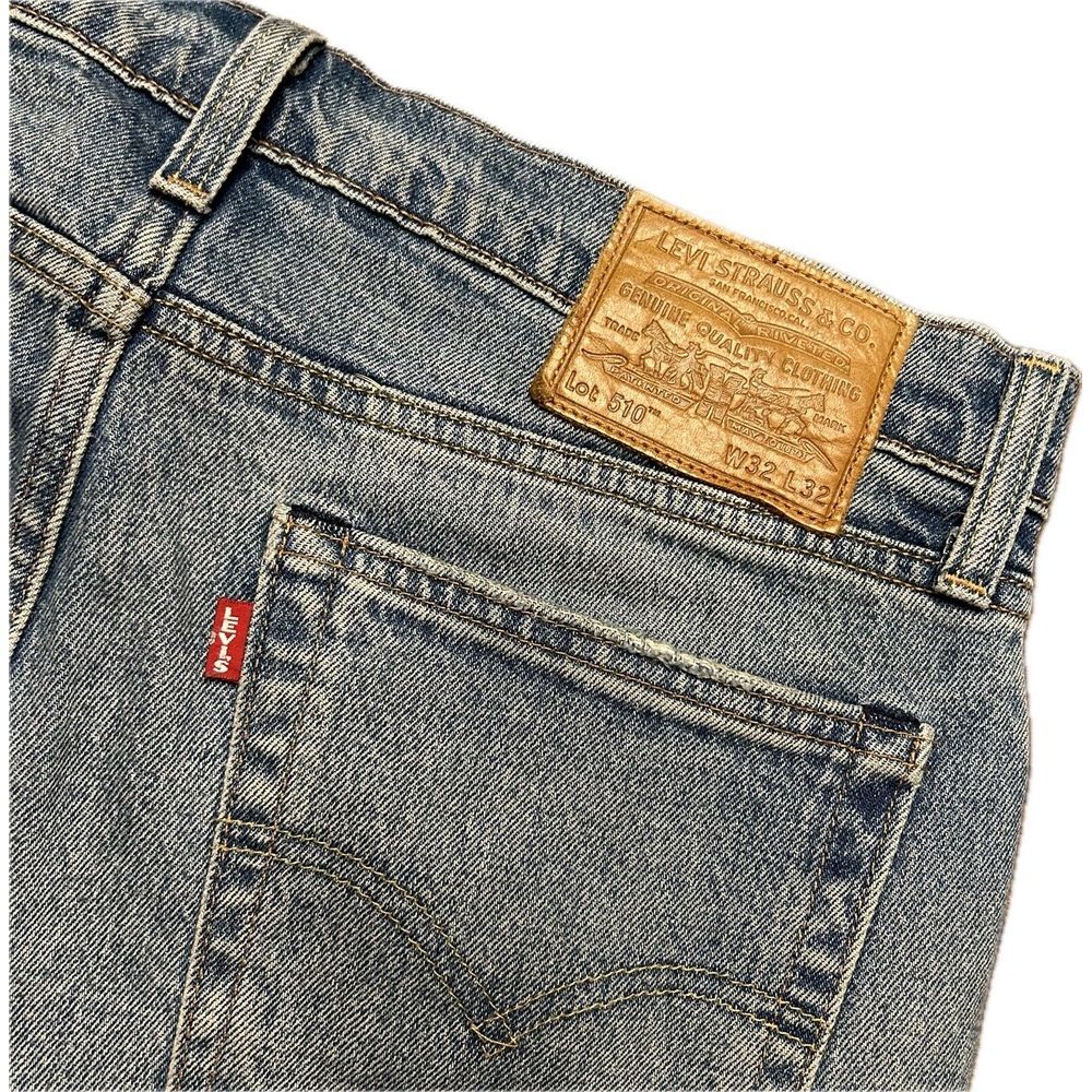 Levis Premium 510 Big E Jeans‎ Men's 32 x 30 Button Fly Distressed
